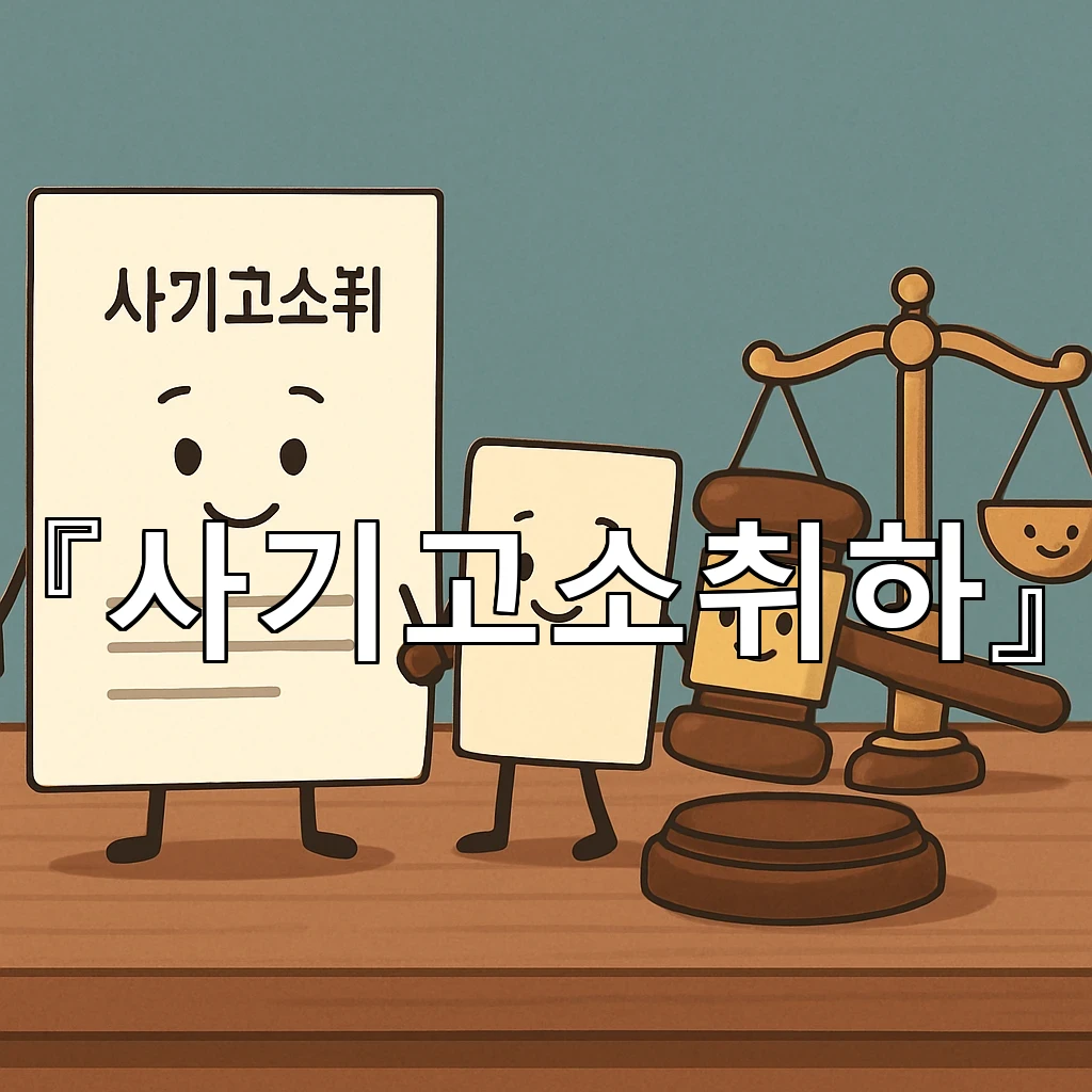 사기고소취하 진행 전 놓치기 쉬운 핵심 절차와 확인점들